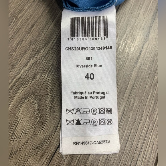 See by Chloe Riverside Blue‎ Shift Puff Sleeve Dress Size Large - Picture 14 of 16